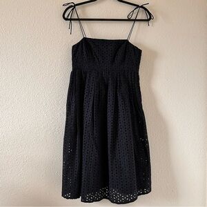 GAP Eyelet Spaghetti Strap Midi A-line Dress  Women Sz 4